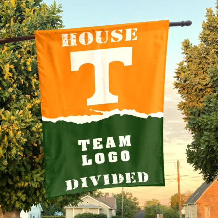 Volunteers vs Custom Team House Divided Flag, NCAA House Flag