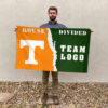Volunteers vs Custom Team House Divided Flag, NCAA House Flag 2 Volunteers vs Custom Team House Divided Flag, NCAA House Flag