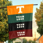 Volunteers vs Custom Team House Divided Flag, NCAA Rival Flag