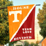 Volunteers vs Custom Team House Divided Flag, NCAA Rivalry Flag
