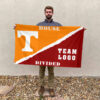 Volunteers vs Custom Team House Divided Flag, NCAA Rivalry Flag 2 Volunteers vs Custom Team House Divided Flag, NCAA Rivalry Flag
