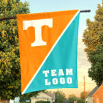 Volunteers vs Custom Team House Divided Flag, NCAA Split Flag