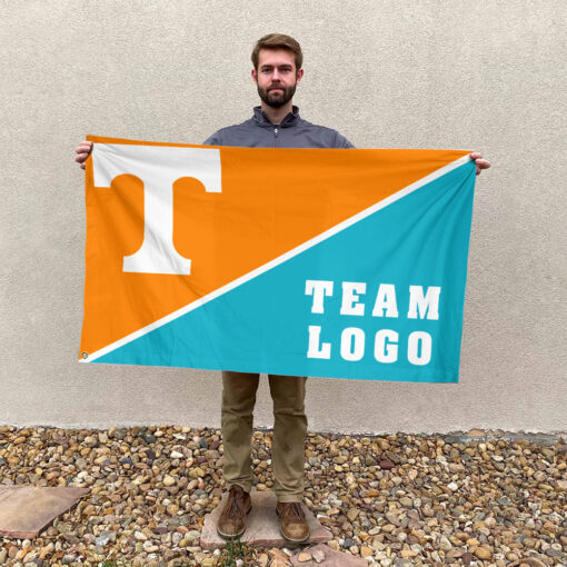 Volunteers vs Custom Team House Divided Flag, NCAA Split Flag