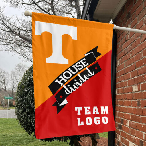 Volunteers vs Custom Team House Divided Flag, NCAA Team Flag