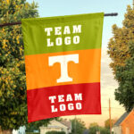 Volunteers vs Custom Team House Divided Flag, NCAA Two Team Flag
