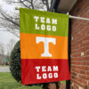 Volunteers vs Custom Team House Divided Flag, NCAA Two Team Flag