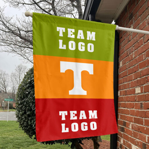 Volunteers vs Custom Team House Divided Flag, NCAA Two Team Flag