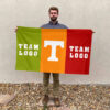 Volunteers vs Custom Team House Divided Flag, NCAA Two Team Flag