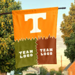 Volunteers vs Custom Team House Divided Flag, Personalized Game Day Flag