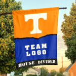 Volunteers vs Custom Team House Divided Flag, Personalized House Flag