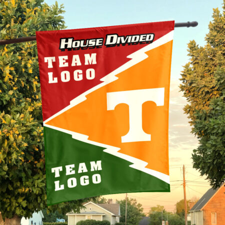 Volunteers vs Custom Team House Divided Flag, Personalized Spirit Flag