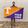 Volunteers vs Custom Team House Divided Flag, Personalized Split Flag