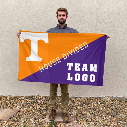 Volunteers vs Custom Team House Divided Flag, Personalized Split Flag