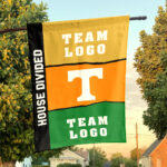 Volunteers vs Custom Team House Divided Flag, Personalized Two Team Flag
