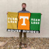 Volunteers vs Custom Team House Divided Flag, Personalized Two Team Flag
