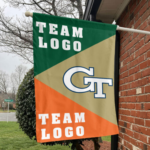 Yellow Jackets vs Custom Team House Divided Flag, Custom College Flag