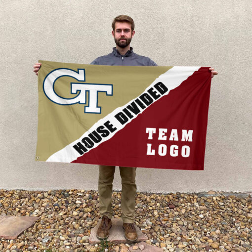 Yellow Jackets vs Custom Team House Divided Flag, Custom House Flag