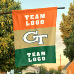 Yellow Jackets vs Custom Team House Divided Flag, Custom NCAA Flag