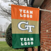 Yellow Jackets vs Custom Team House Divided Flag, Custom NCAA Flag