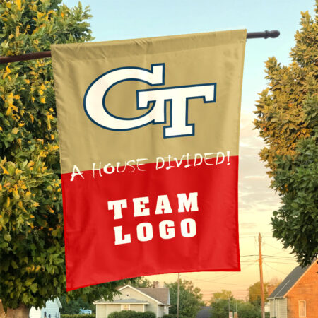 Yellow Jackets vs Custom Team House Divided Flag, Custom Rivalry Flag