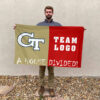 Yellow Jackets vs Custom Team House Divided Flag, Custom Rivalry Flag