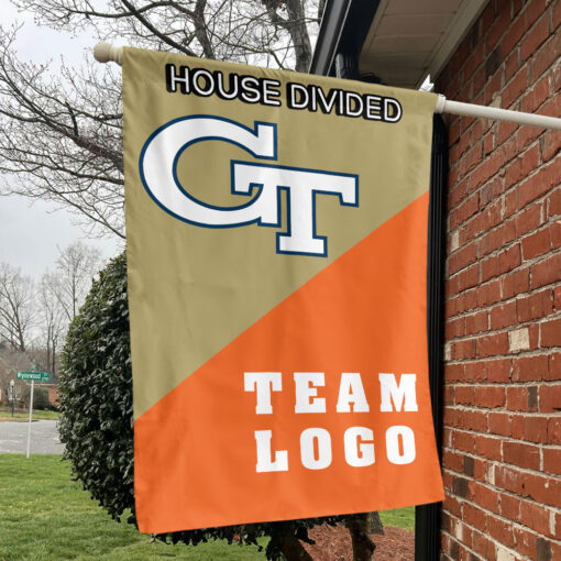 Yellow Jackets vs Custom Team House Divided Flag, Custom Split Flag