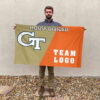 Yellow Jackets vs Custom Team House Divided Flag, Custom Split Flag