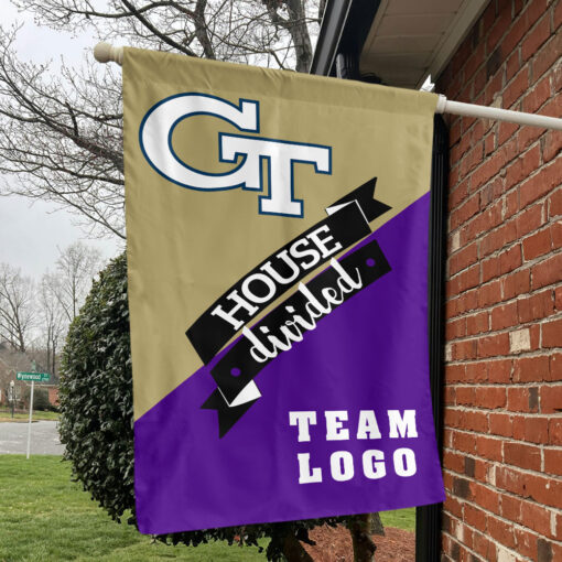 Yellow Jackets vs Custom Team House Divided Flag, Custom Team Flag