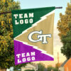 Yellow Jackets vs Custom Team House Divided Flag, NCAA College Flag