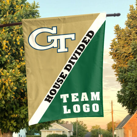 Yellow Jackets vs Custom Team House Divided Flag, NCAA Custom Flag