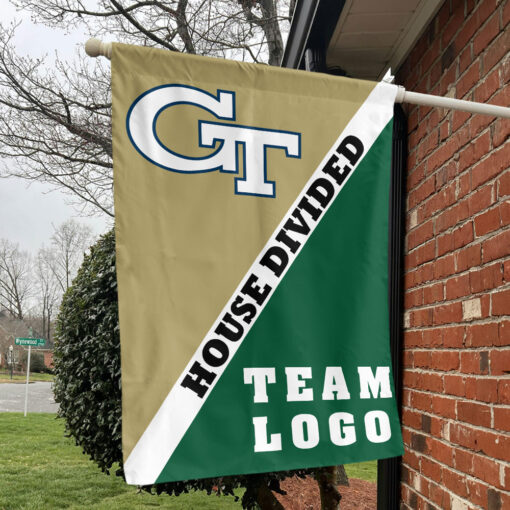 Yellow Jackets vs Custom Team House Divided Flag, NCAA Custom Flag