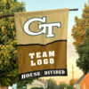 Yellow Jackets vs Custom Team House Divided Flag, NCAA Rivalry Flag