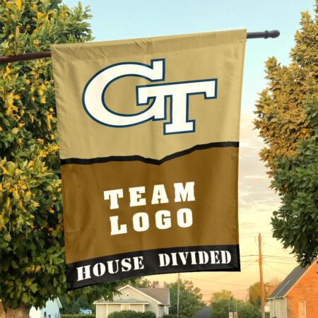 Yellow Jackets vs Custom Team House Divided Flag, NCAA Rivalry Flag