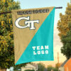Yellow Jackets vs Custom Team House Divided Flag, NCAA Team Flag