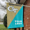 Yellow Jackets vs Custom Team House Divided Flag, NCAA Team Flag