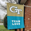 Yellow Jackets vs Custom Team House Divided Flag, NCAA Two Team Flag