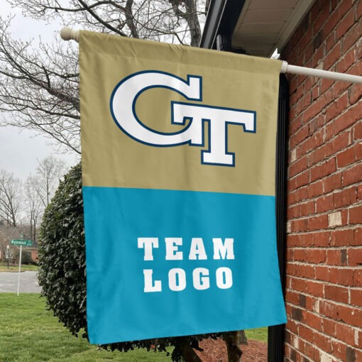 Yellow Jackets vs Custom Team House Divided Flag, NCAA Two Team Flag