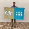 Yellow Jackets vs Custom Team House Divided Flag, NCAA Two Team Flag