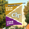 Yellow Jackets vs Custom Team House Divided Flag, Personalized NCAA Flag