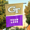 Yellow Jackets vs Custom Team House Divided Flag, Personalized Spirit Flag