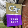 Yellow Jackets vs Custom Team House Divided Flag, Personalized Spirit Flag