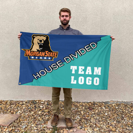 Bears vs Custom Team House Divided Flag, College Custom Flag