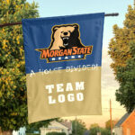 Bears vs Custom Team House Divided Flag, Custom House Flag