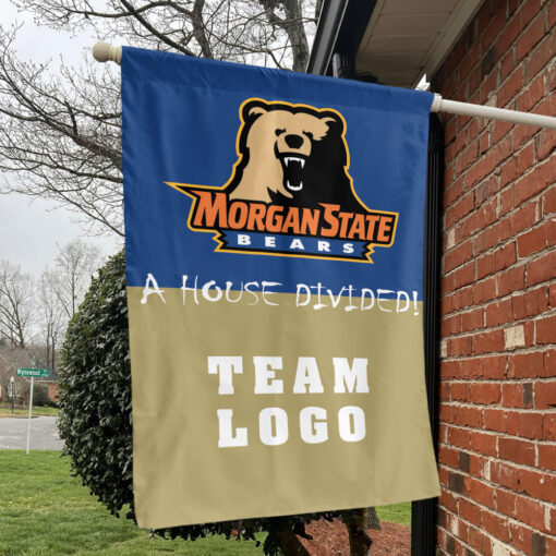 Bears vs Custom Team House Divided Flag, Custom House Flag