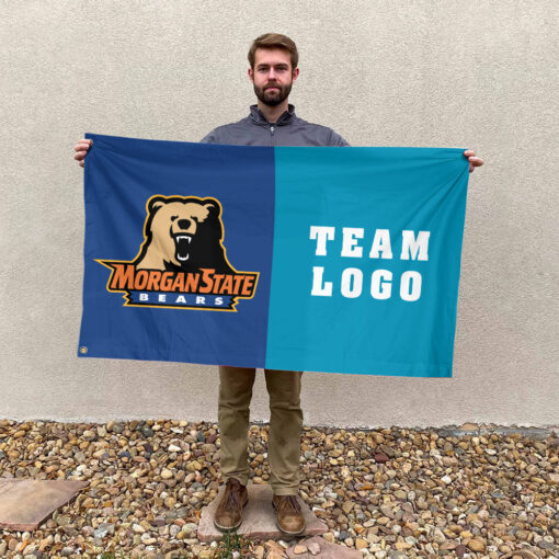 Bears vs Custom Team House Divided Flag, Custom NCAA Flag