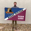 Bears vs Custom Team House Divided Flag, Custom Split Flag