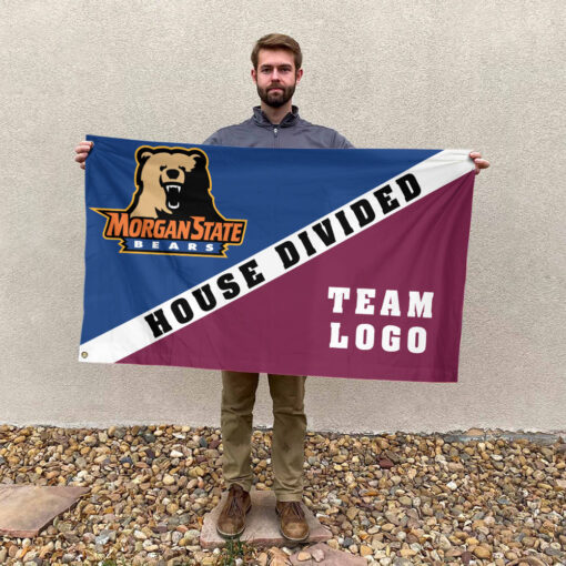 Bears vs Custom Team House Divided Flag, Custom Split Flag