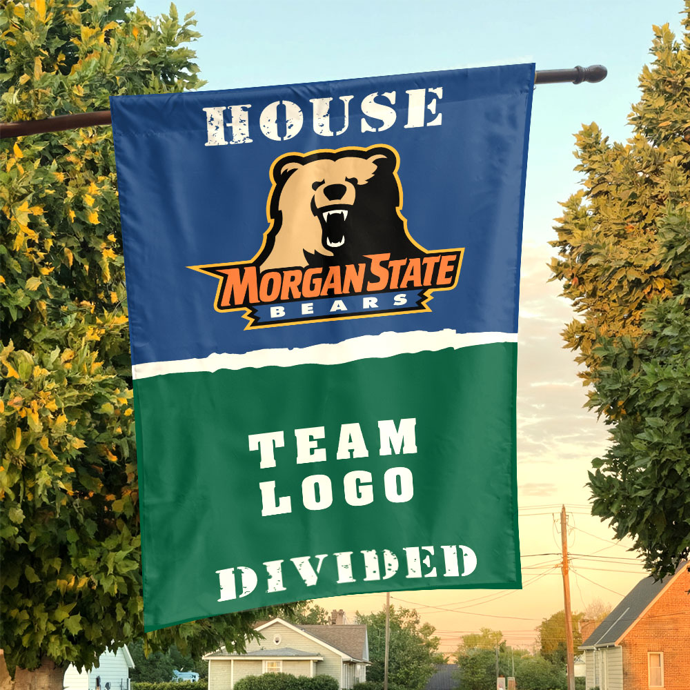 Bears vs Custom Team House Divided Flag, NCAA College Flag Bears vs Custom Team House Divided Flag, NCAA College Flag