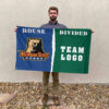 Bears vs Custom Team House Divided Flag, NCAA College Flag 2 Bears vs Custom Team House Divided Flag, NCAA College Flag