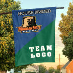 Bears vs Custom Team House Divided Flag, NCAA Custom Flag